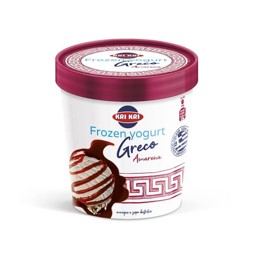 Buy Kri Kri Cherry Authentic Greek Frozen Yogurt, 320g Online in UAE