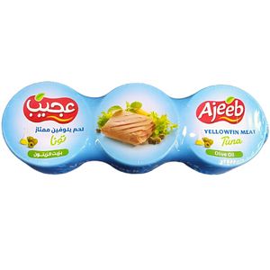 Buy Ajeeb Yellowfin Tuna In Olve Oil, 3pieces, 170g Online in Oman ...