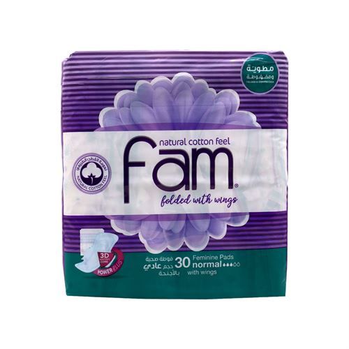 Buy Fam Feminine Pads Wing Mx Fold Normal 30 Pads Online in Jordan
