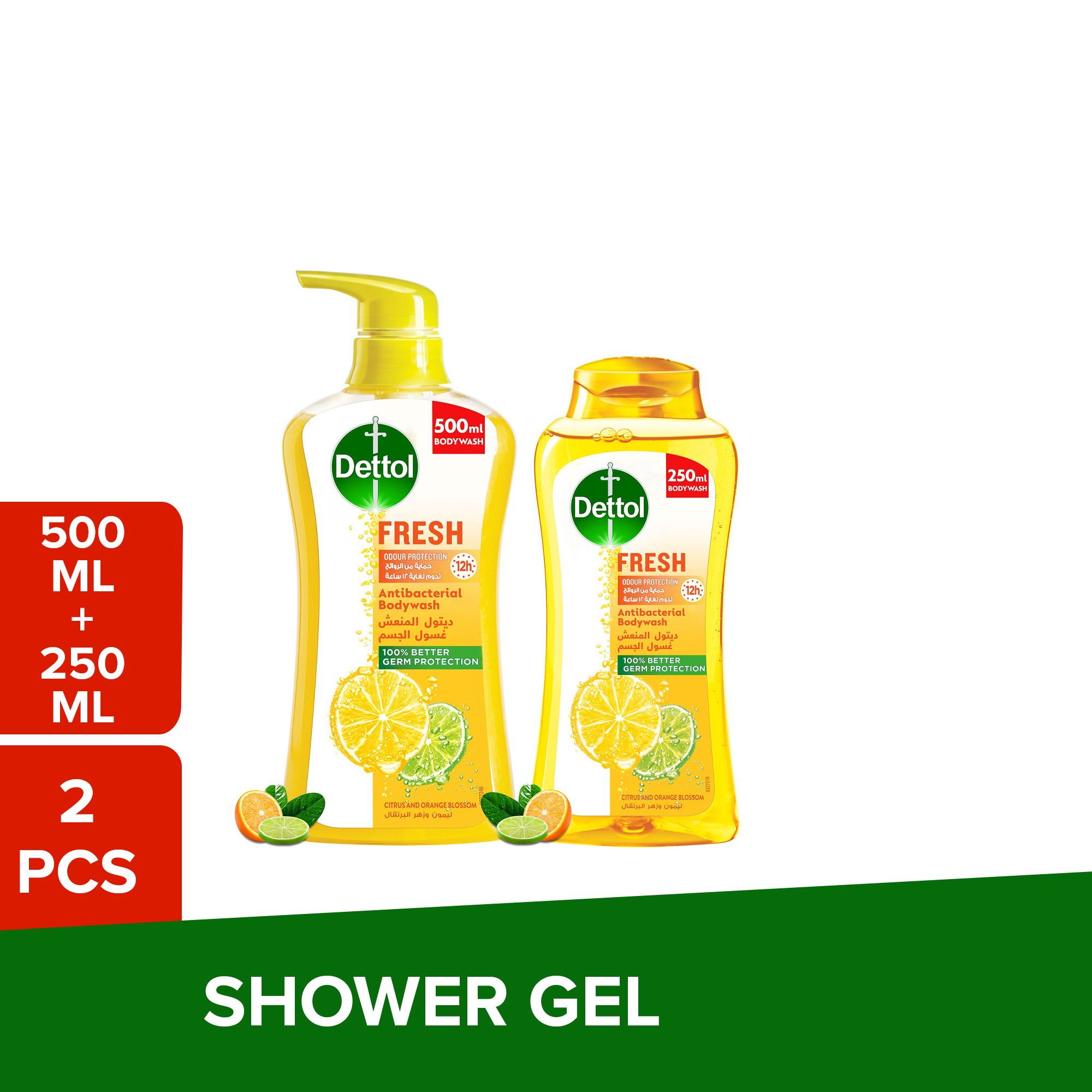 Buy Dettol Fresh Citrus & Orange Blossom Shower Gel & Bodywash, 500ml