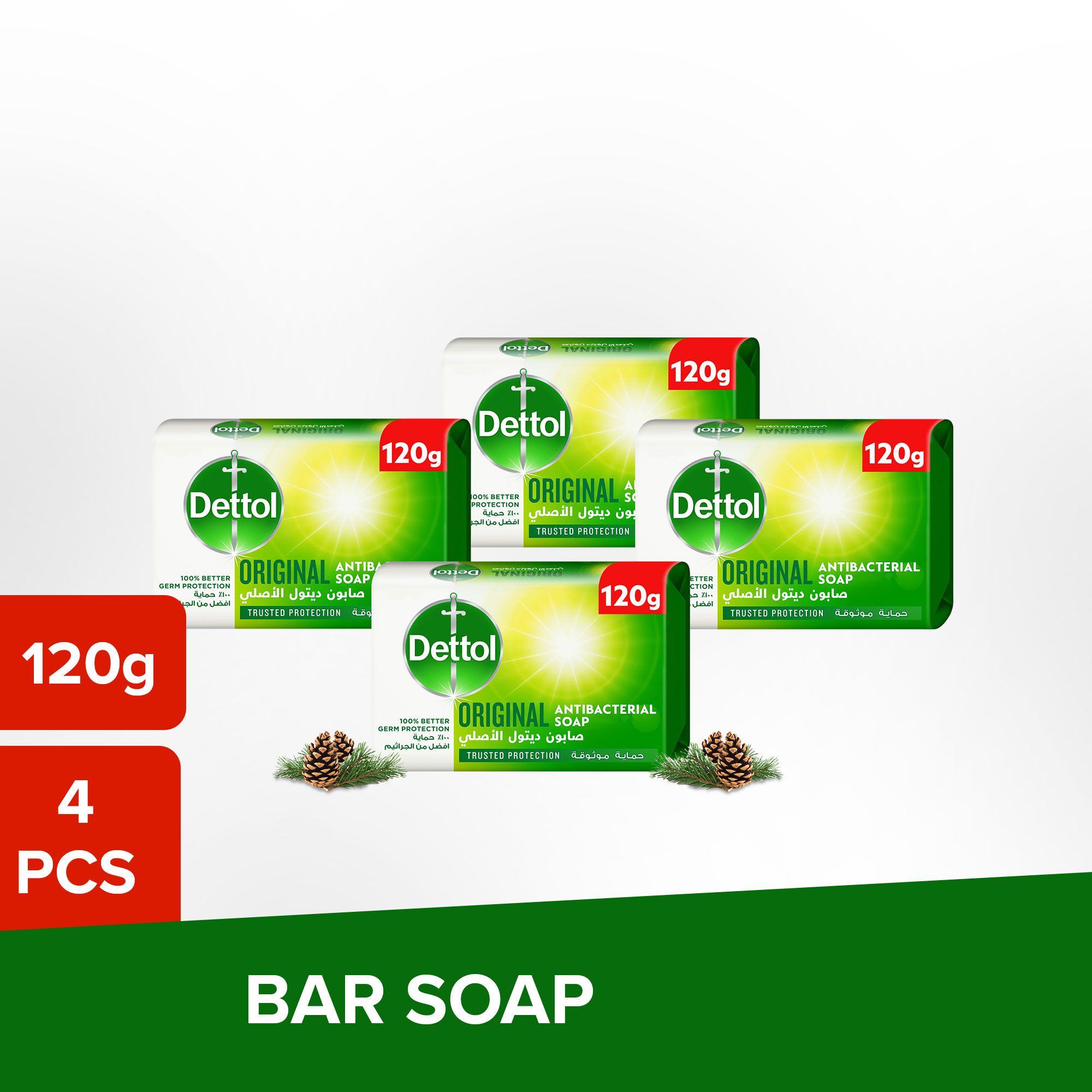 Buy Dettol Original Pine Antibacterial Soap Bar X G Online In Bahrain Talabat Bahrain