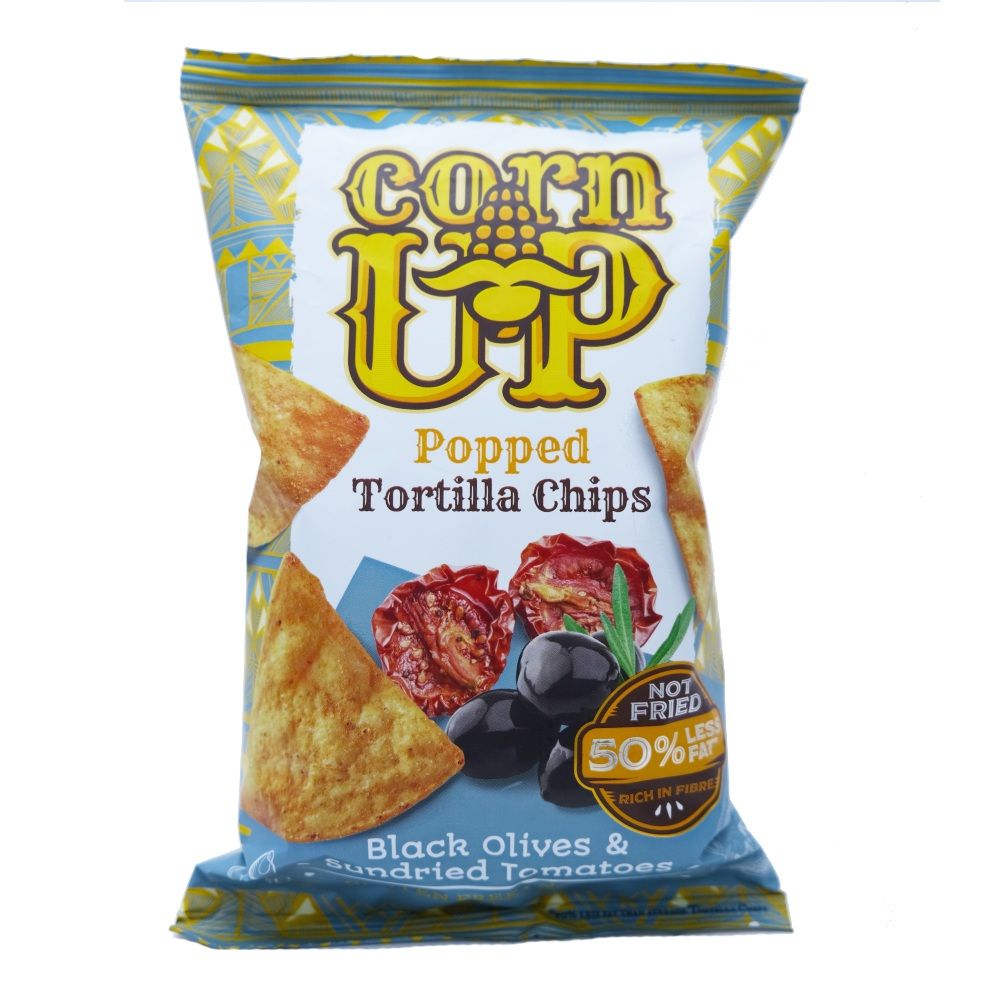 Buy Corn Up Popped Black Olives & Sundried Tomatoes Tortilla Chips, 60g