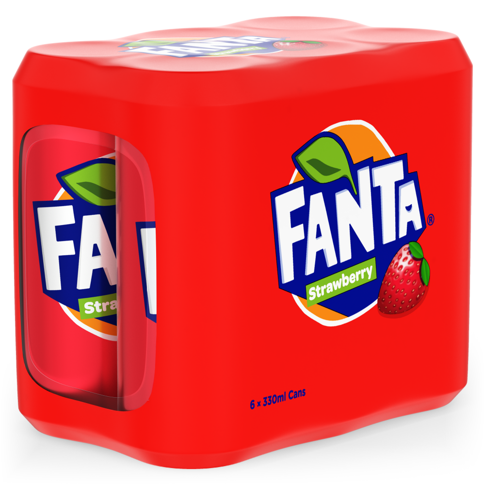 Buy Fanta Strawberry Carbonated Soft Drink Can Pack, 6x330ml Online in ...