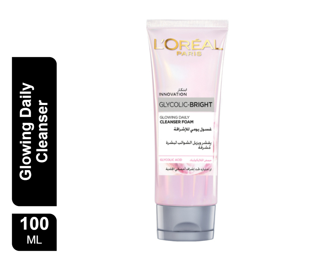 Buy L'Oreal Glycolic Acid Face Wash, 100ml Online in Jordan Talabat