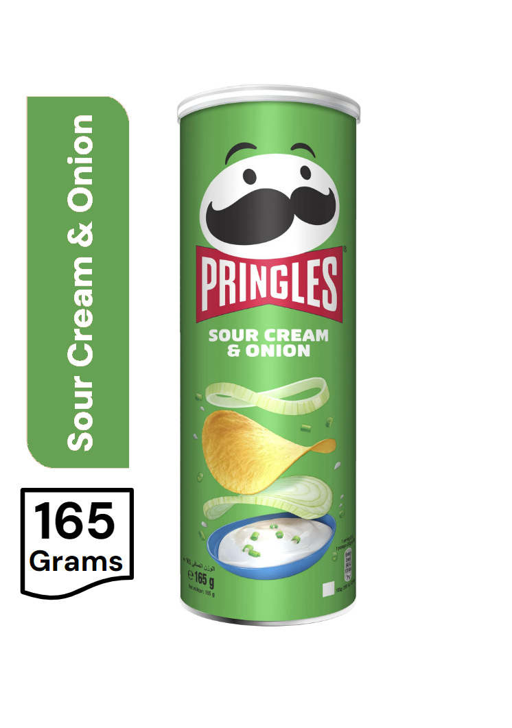 Buy Pringles Sour Cream & Onion Chips Can, 165g Online in Kuwait ...