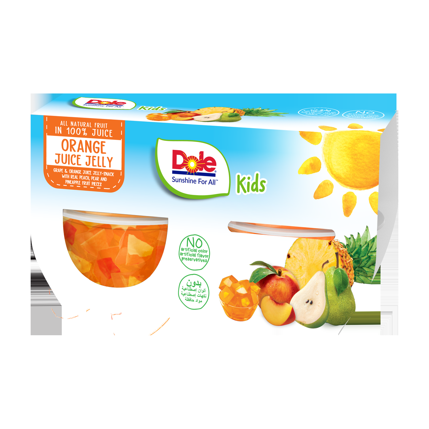 Buy Dole Kids Diced Mixed Fruits in Orange Juice Jelly Snack 4x93g ...