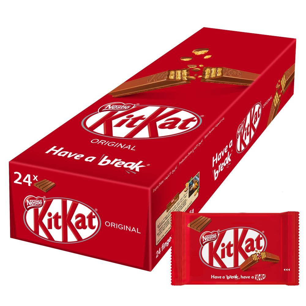 Buy KitKat Chocolate 4Fingers Bars, 24Pcs Online in Bahrain Talabat
