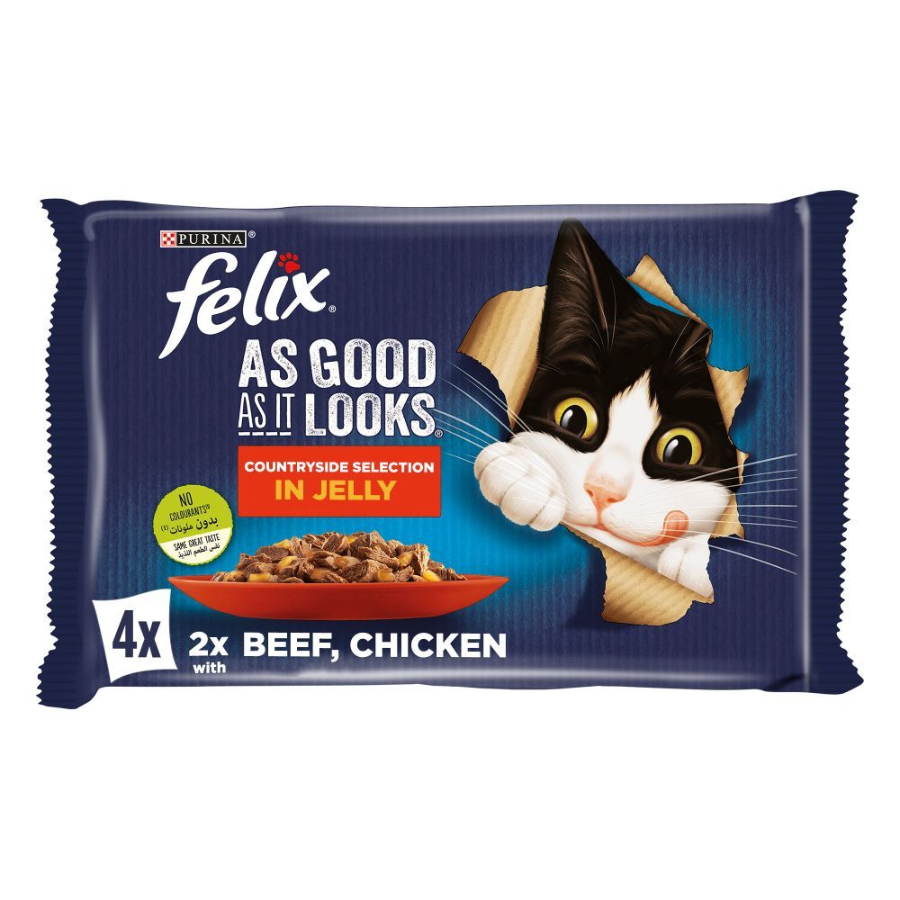 Buy Purina Felix Countryside Selection In Jelly Wet Cat Food 85 g x 4