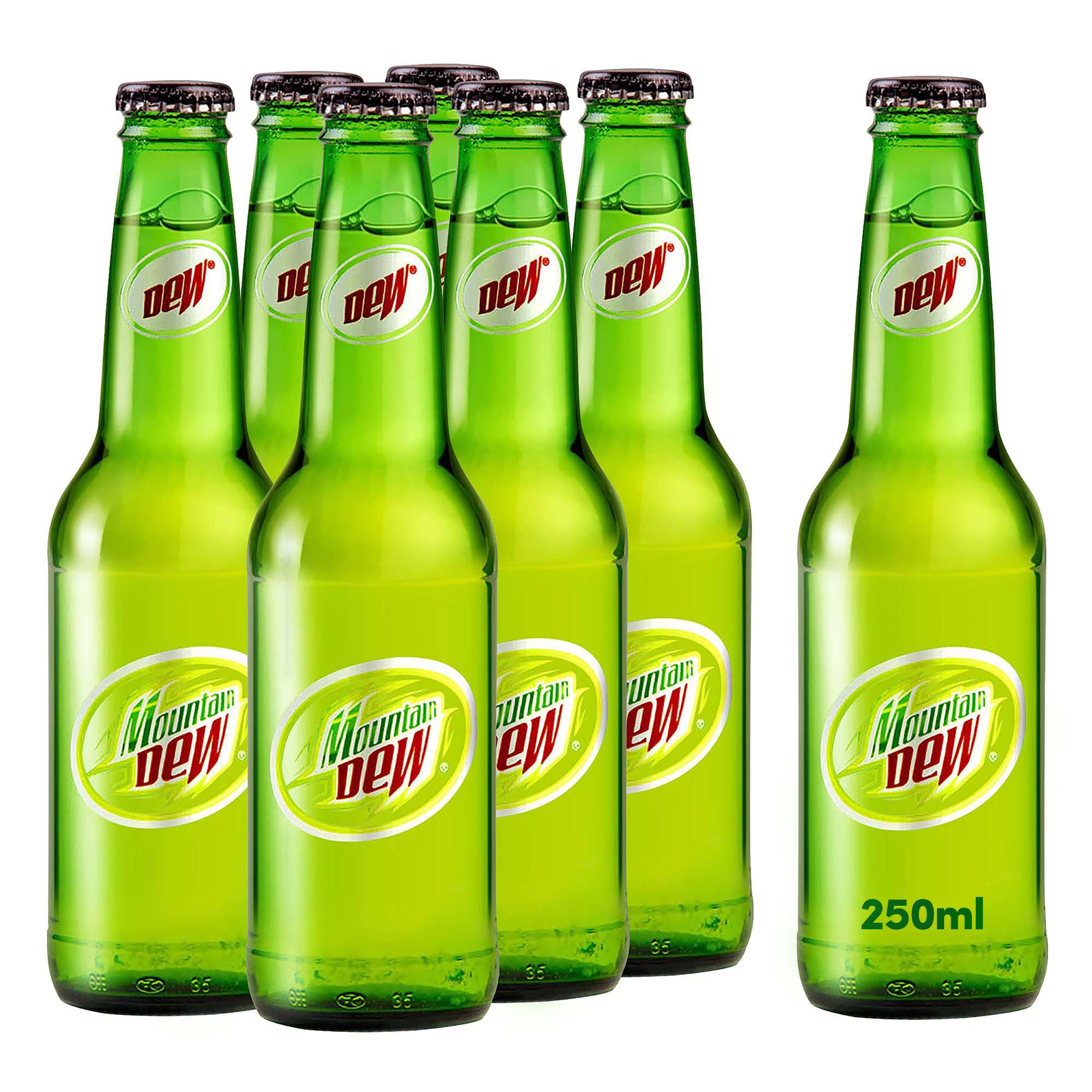 Buy Mountain Dew, Carbonated Soft Drink, Glass Bottle, 250ml x 6 Online ...