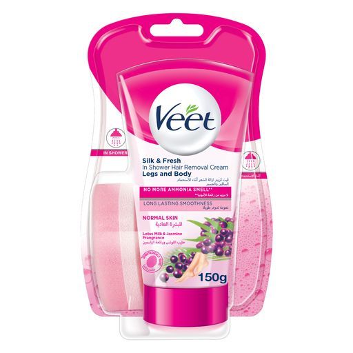 Buy Veet In Shower Hair Removal Cream For Normal Skin 150g Online In Kuwait Talabat Kuwait 0511