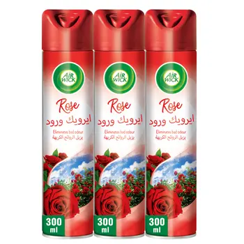 أيرويك معطر جو برائحة الورد 3 × 300مل