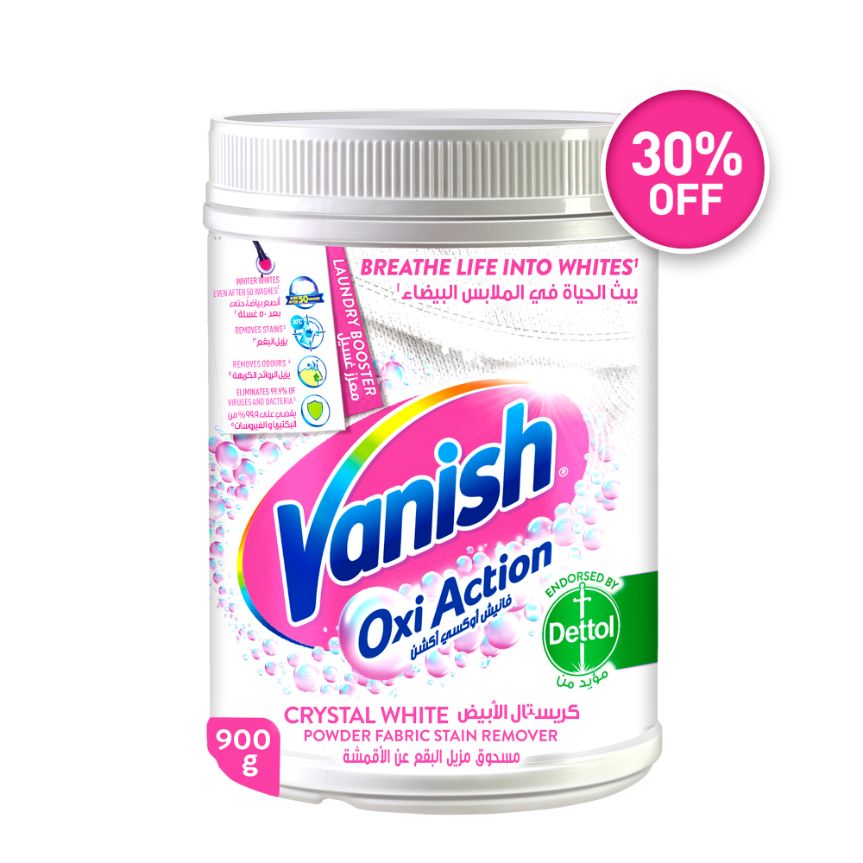 Buy Vanish Crystal White Fabric Stain Remover Powder For White Clothes ...