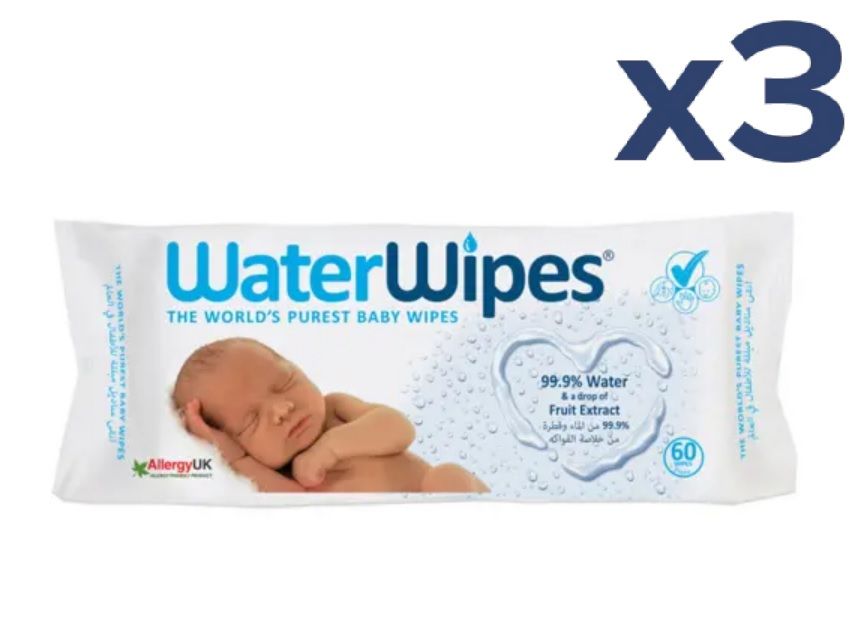 Buy Waterwipes Baby Wet Wipes With Fruit Extract 3 x 60 Wipes Online in