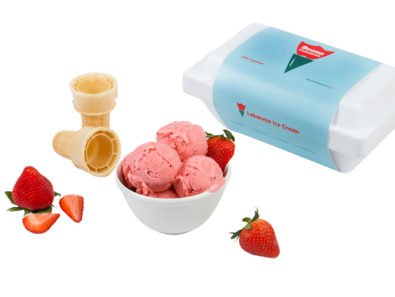 Buy Booza Minbaladeh Strawberry - Lebanese Ice Cream, 500ml Online in ...