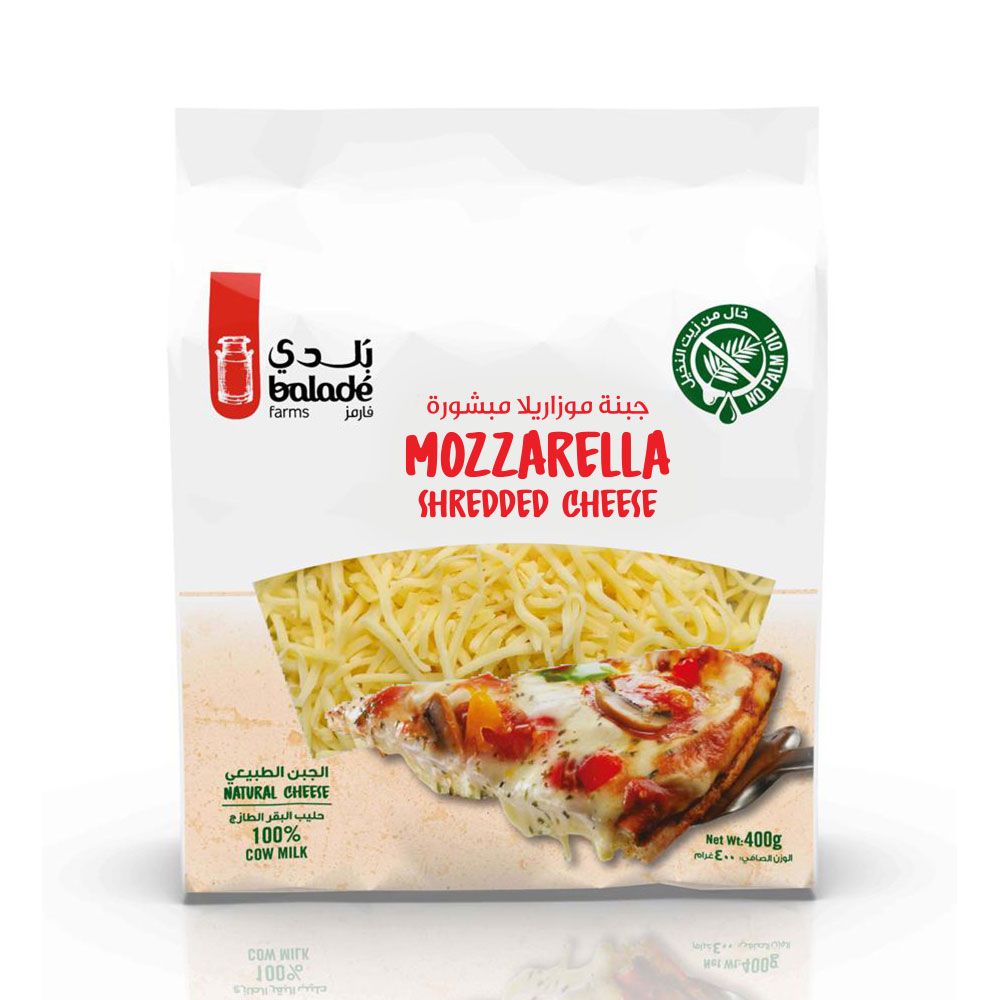 Buy Balade Shredded Mozzarella Cheese 400G Online in UAE Talabat UAE