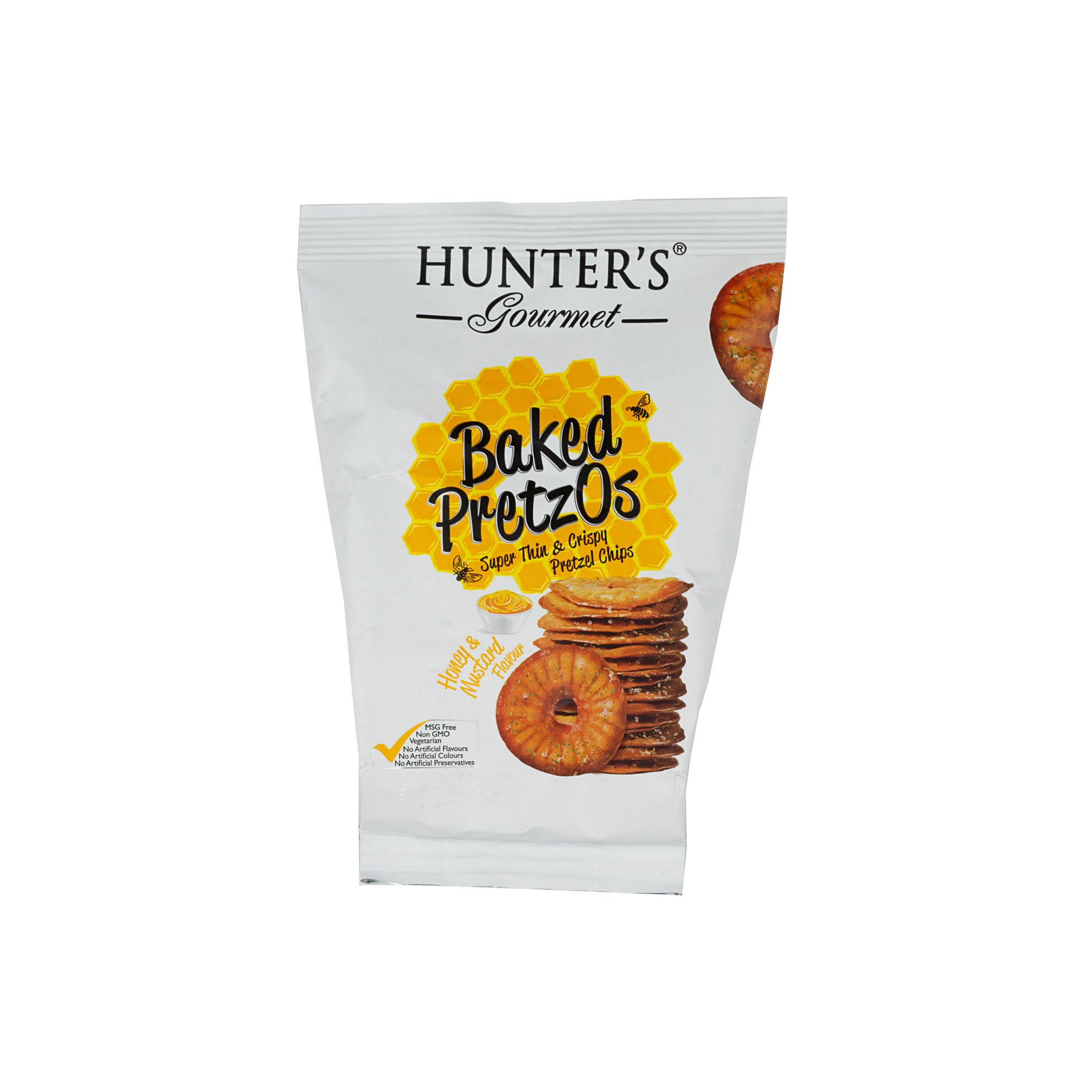 Buy Hunter's Gourmet Baked Pretzos Honey & Mustard Flavour, 70g Online ...