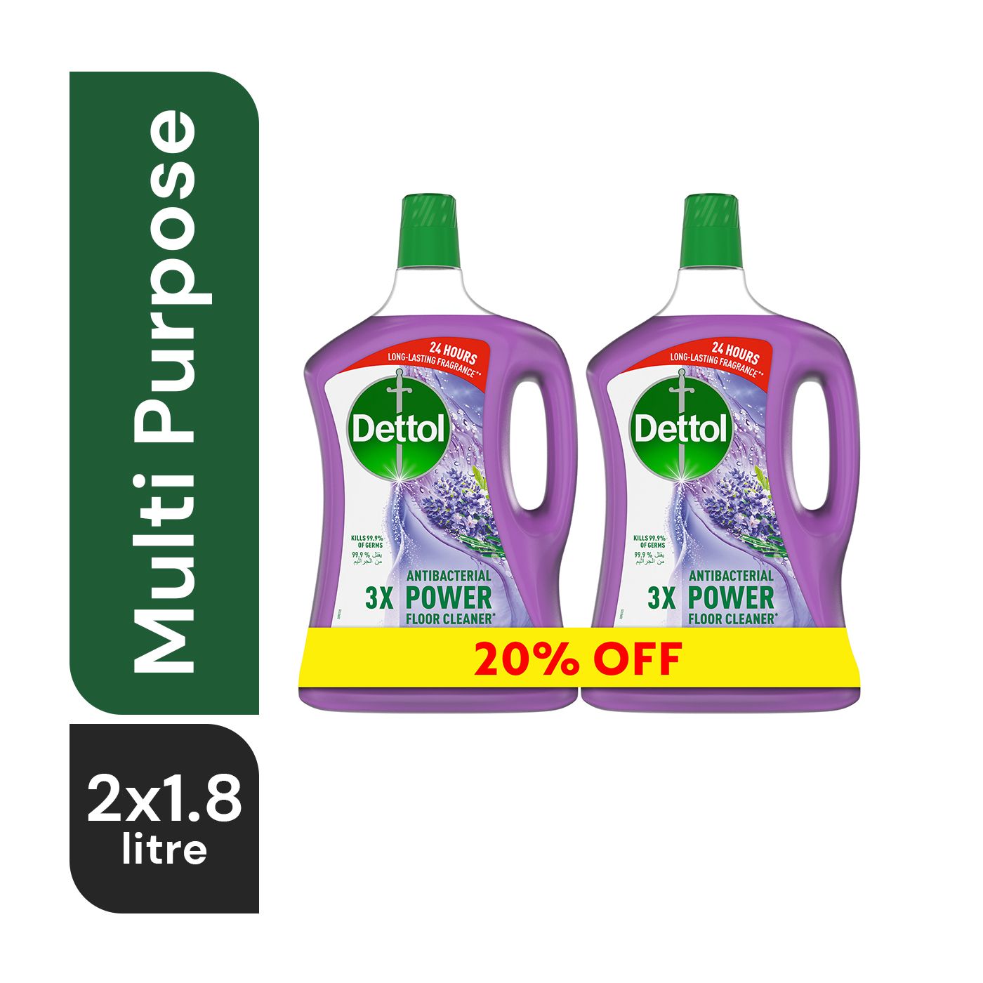 Buy Dettol Multi Purpose Cleaner Lavender 18 Ltr X 2 Pcs Online In Uae Talabat Uae 3306