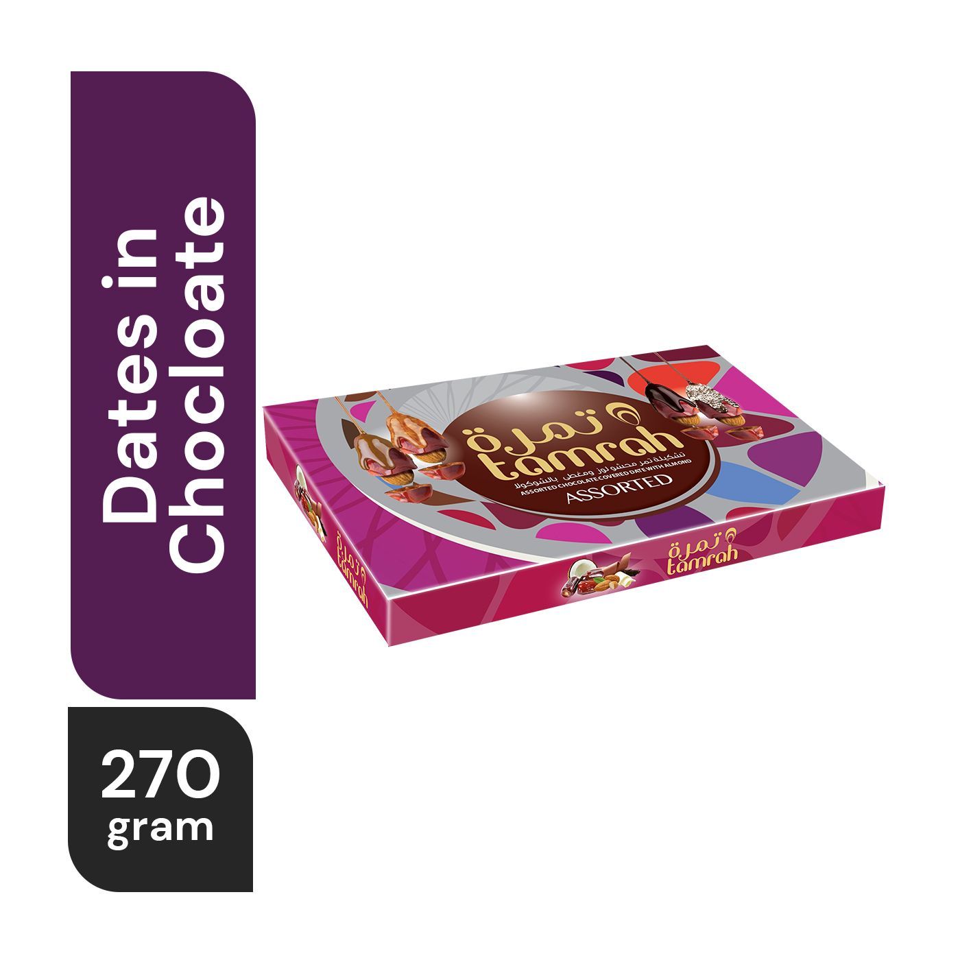 Buy Tamrah Dates Covered In Assorted Chocolate Gift Box 270 g Online in ...