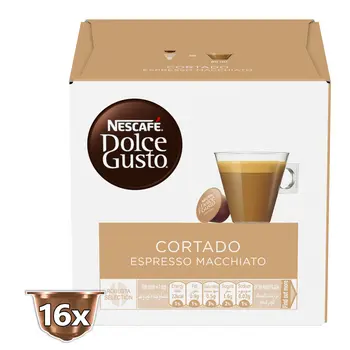 Nescafe Dolce Gusto Cortado Macchiato Espresso Coffee Capsules 100 g x16 Pcs