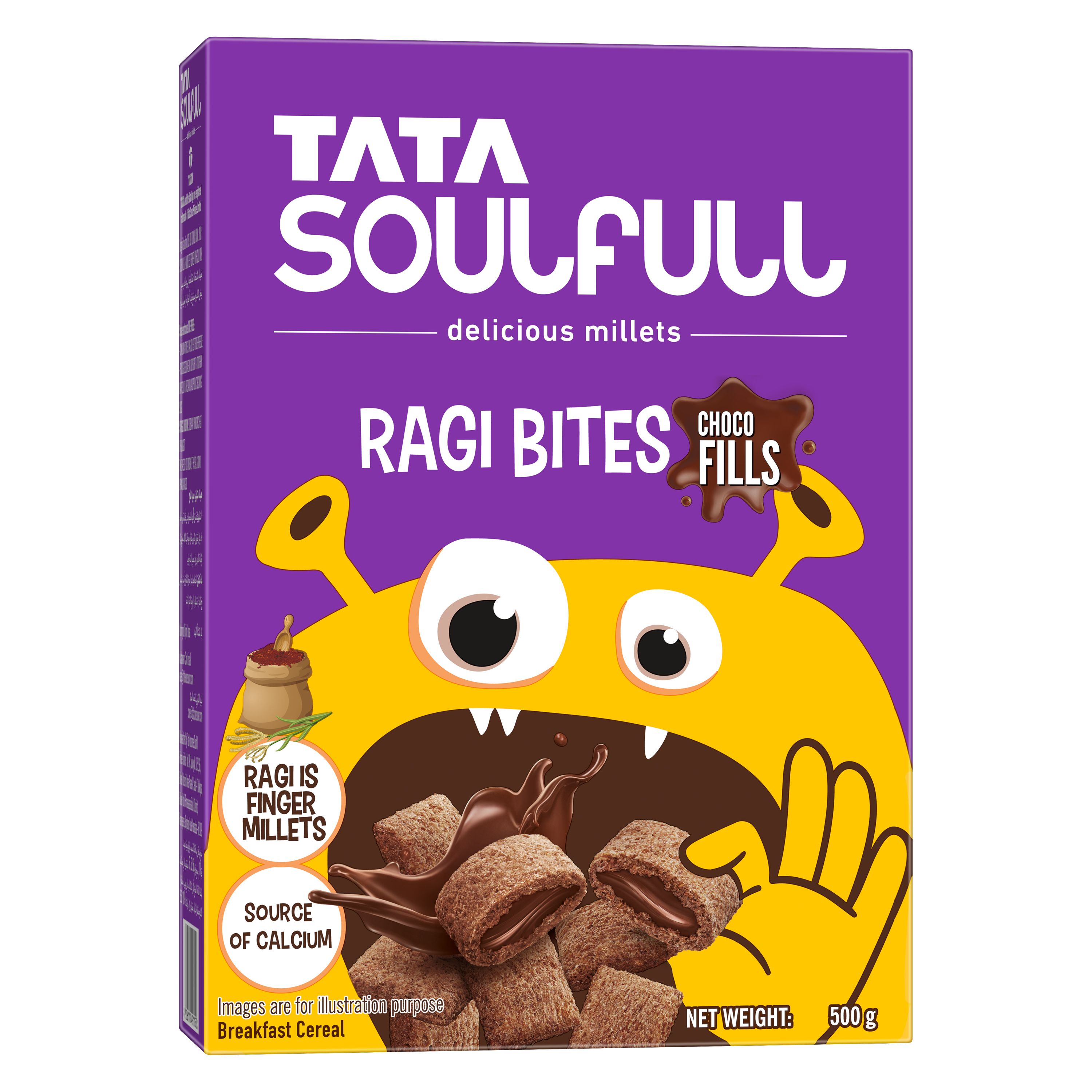 Buy Tata Soulfull Choco Fills Ragi Bites, 500g Online in Oman | Talabat ...