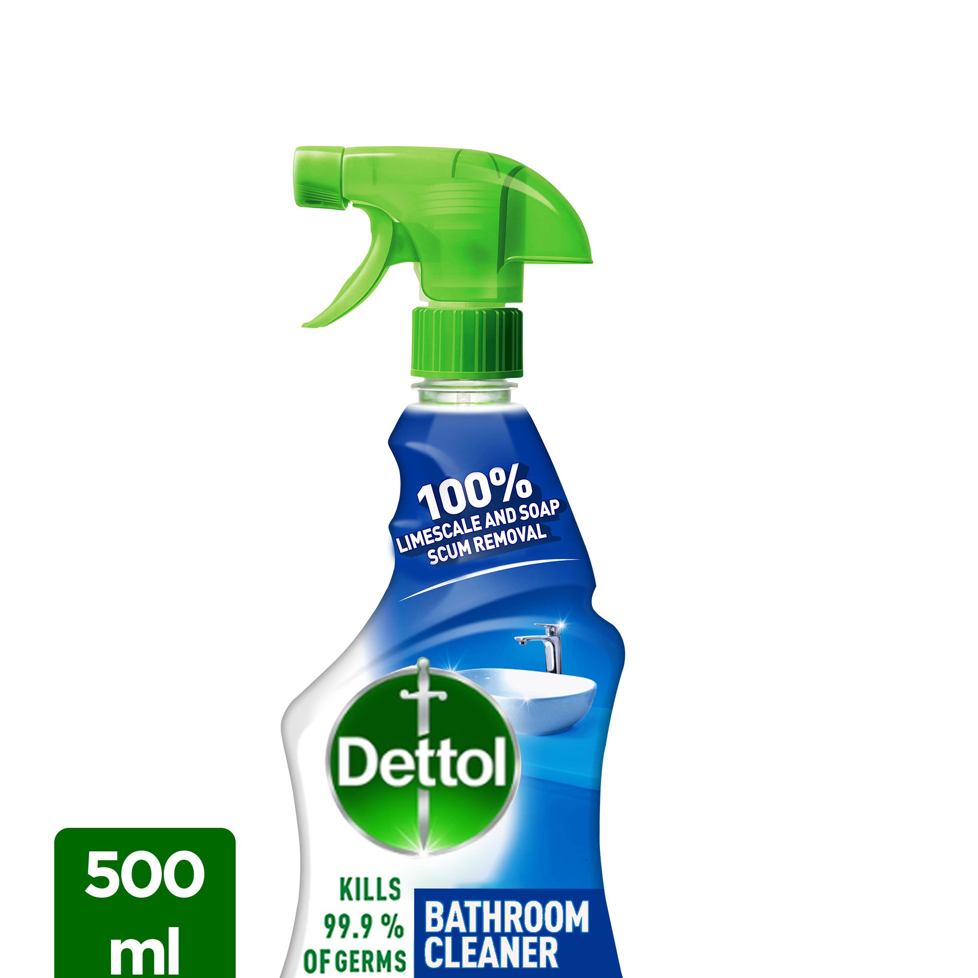 Buy Dettol Power Bathroom Cleaner Spray Kills 99.9% Germs, 500ml Online ...