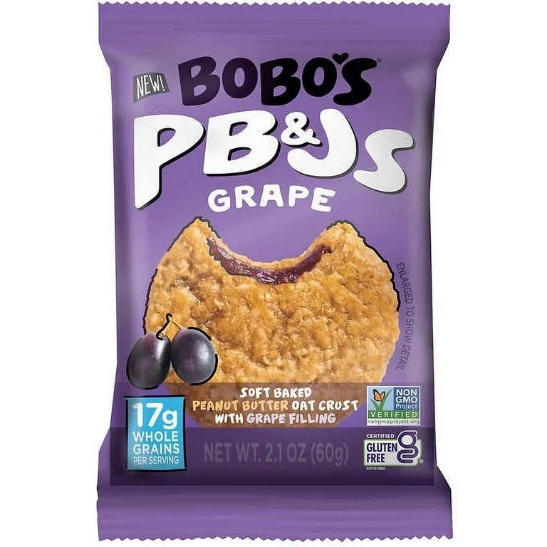 Buy Bobo's PB&Js Grape Soft Baked Peanut Butter Oat Crust with Grape ...