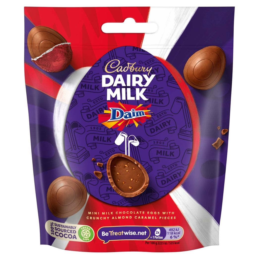 اشترِ Cadbury Dairy Milk Miniature Daim Chocolate Easter Egg Bag, 77g