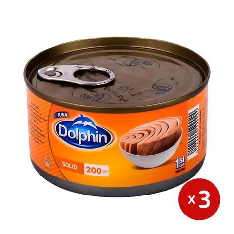 Buy Dolphin Solid Tuna Easy Open 200 Gm 3 Pcs Online in Egypt | Talabat ...