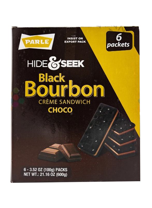 Buy Parle Hide & Seek Black Bourbon Creme Sandwich Choco Biscuits, 600g ...