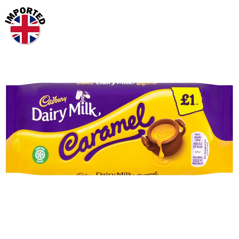 Buy Cadbury Dairy Milk Caramel Chocolate Bar, 120g Online in Kuwait