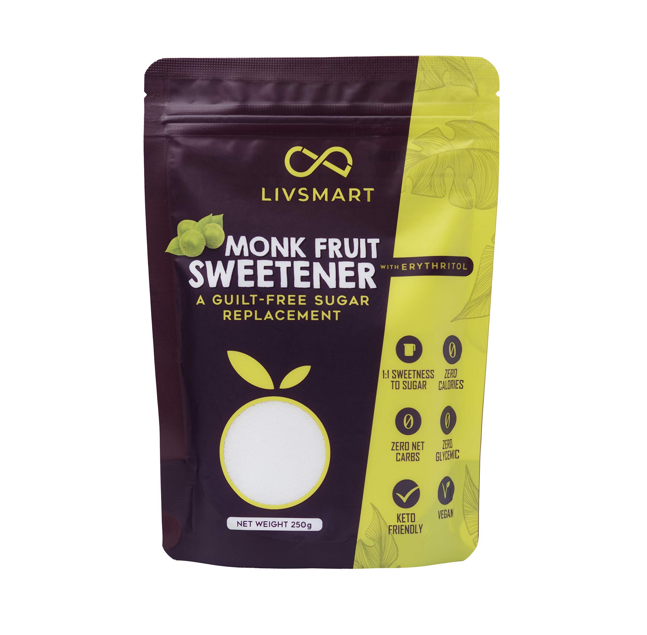 Buy Livsmart Monk Fruit Sweetener, 250g Online in UAE | Talabat UAE