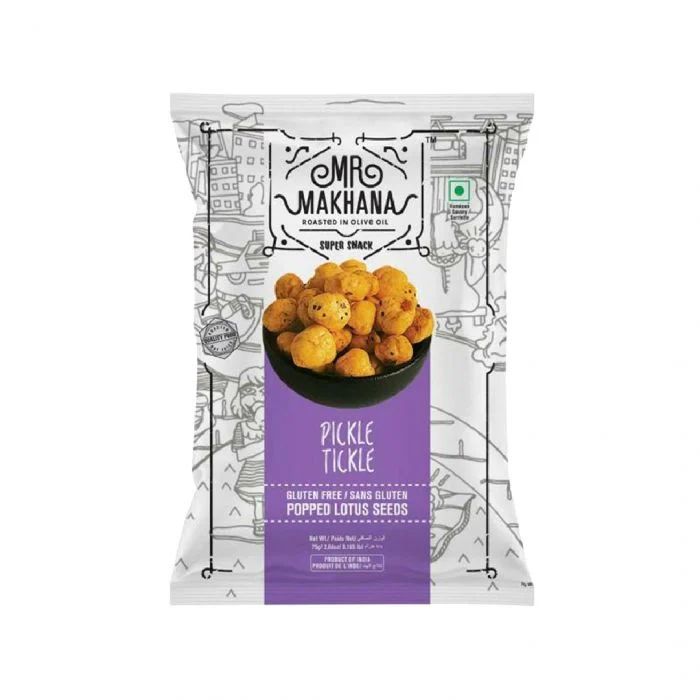 Buy Mr. Makhana GlutenFree Pickle Tickle Popped Lotus Seeds, 75g