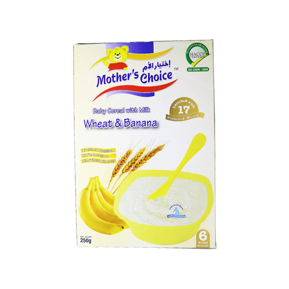 Buy Mother's Choice Baby Cereal with Milk, Wheat & Banana, 250g Online