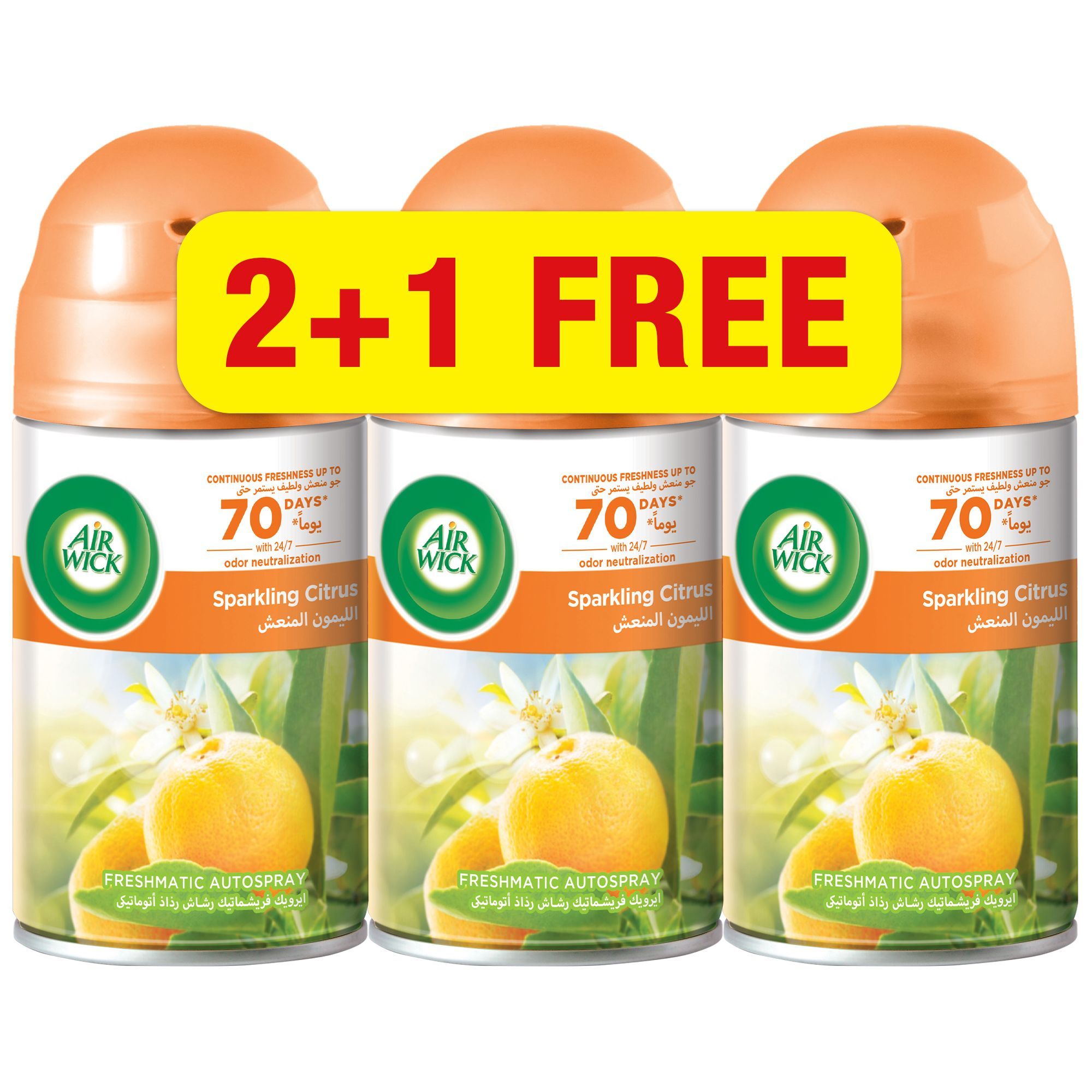 Buy AIR WICK FRESHMATIC AUTO SPRAY + AIR FRESHNER SPARKLING CITRUS 250ML  Online