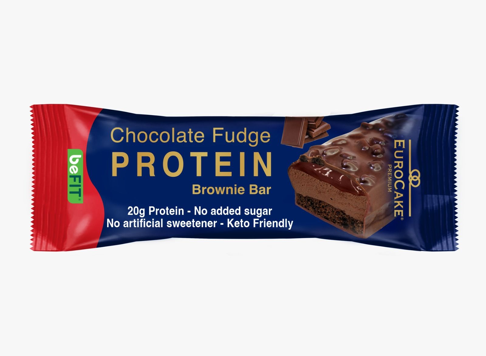 Buy Eurocake Chocolate Fudge Brownie Protein Cake Bar, 65g Online in ...