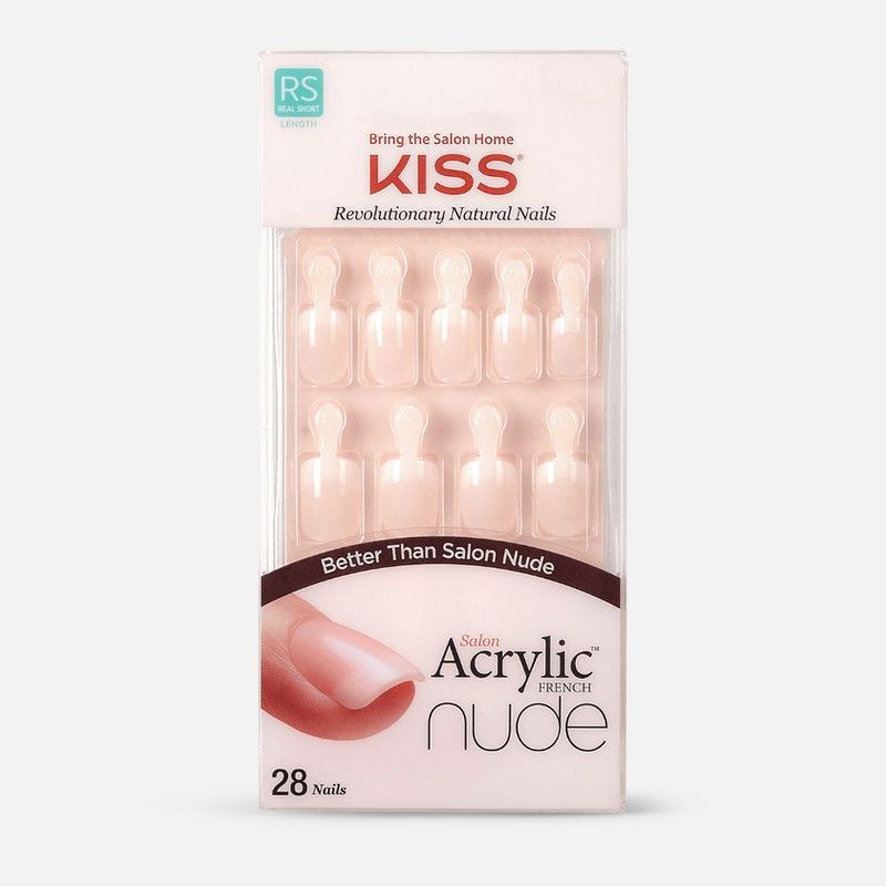 Buy Kiss Salon Acrylic Nude French Nails, 28 Pieces Online in Kuwait