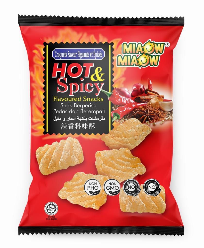 Buy Miaow Miaow Hot And Spicy Flavoured Snacks 50 gm Online in Kuwait ...