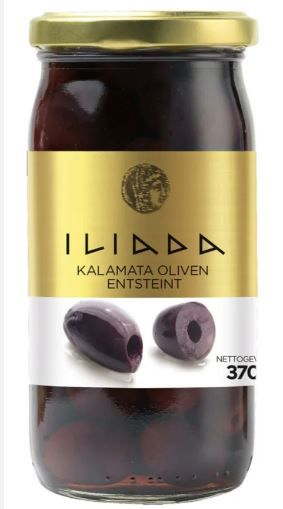 Buy Iliada Black Olives Kalamata Without Stone 370g Online In Kuwait