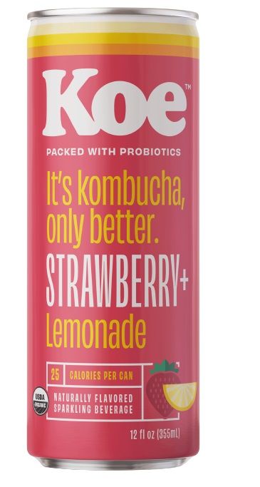  Koe Kombucha Cans, Mango, Organic Sparkling Fruit Drinks With  Live Probiotics and Vitamin C