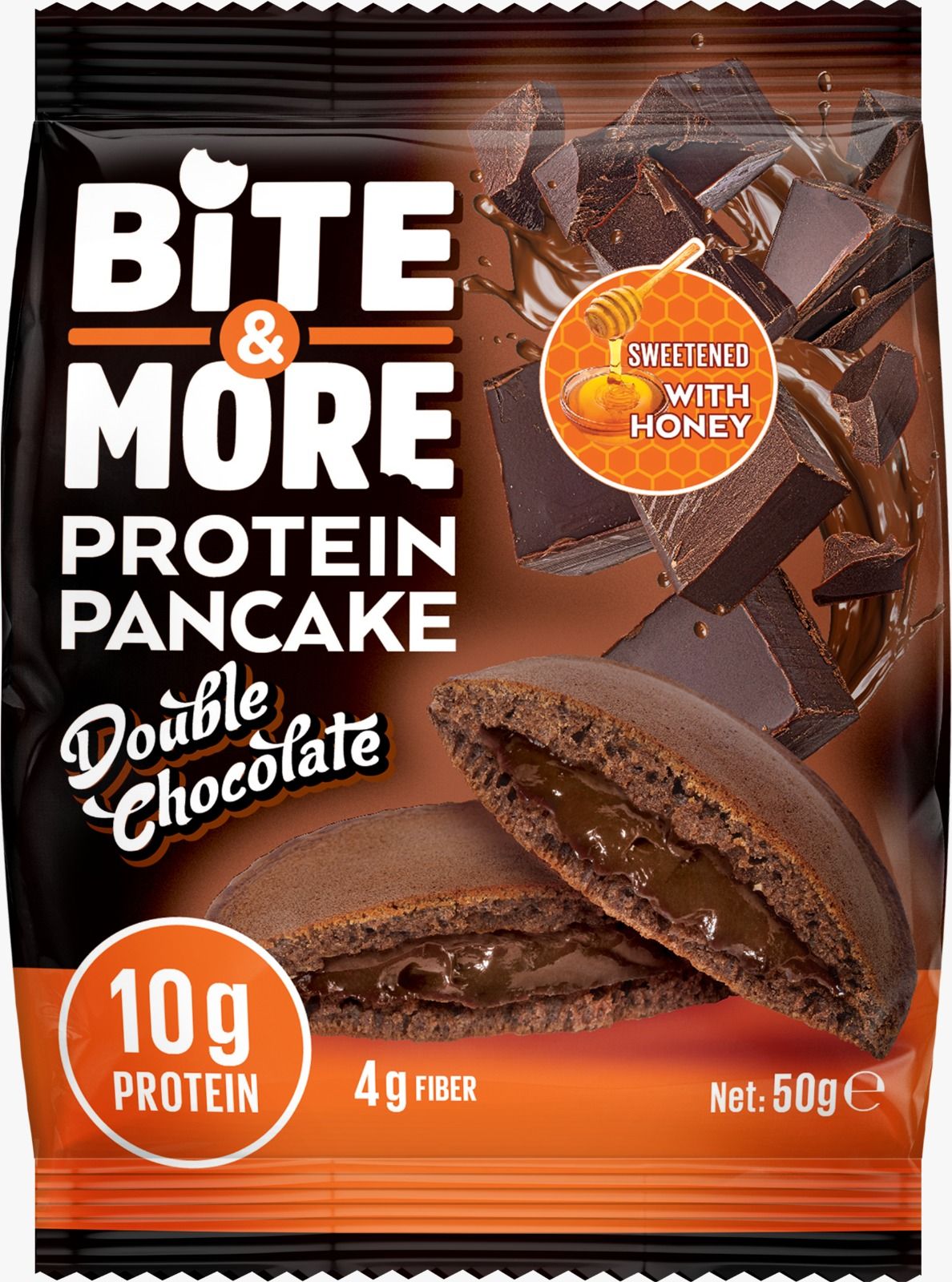 Buy Bite & More Double Chocolate Cream Filled Protein Pancake, 50g Online in Kuwait Talabat Kuwait