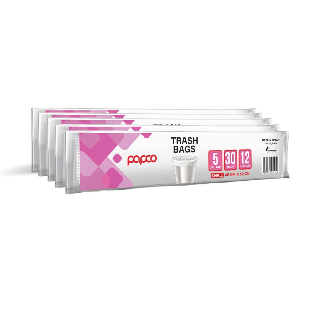 Buy Trash Bag Papco 5 Gallon 30 Bags x 5 Packs Online in Kuwait ...