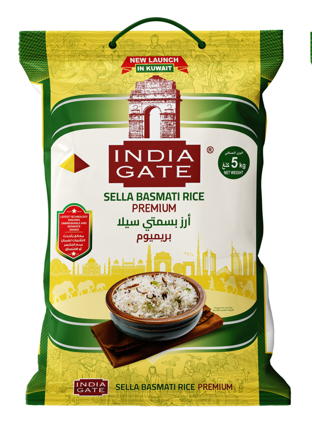 Buy India Gate Sella Basmati White Rice Plastic Bag, 5kg Online in