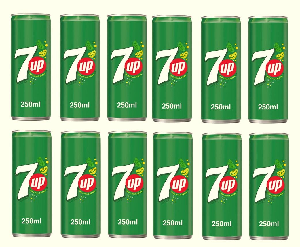 Buy 7Up Regular Soft Drink, 250ml x 12 Online in Kuwait | Talabat Kuwait