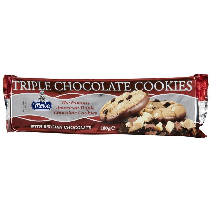 Buy Merba Triple Chocolate Cookies 180 g Online in UAE | Talabat UAE