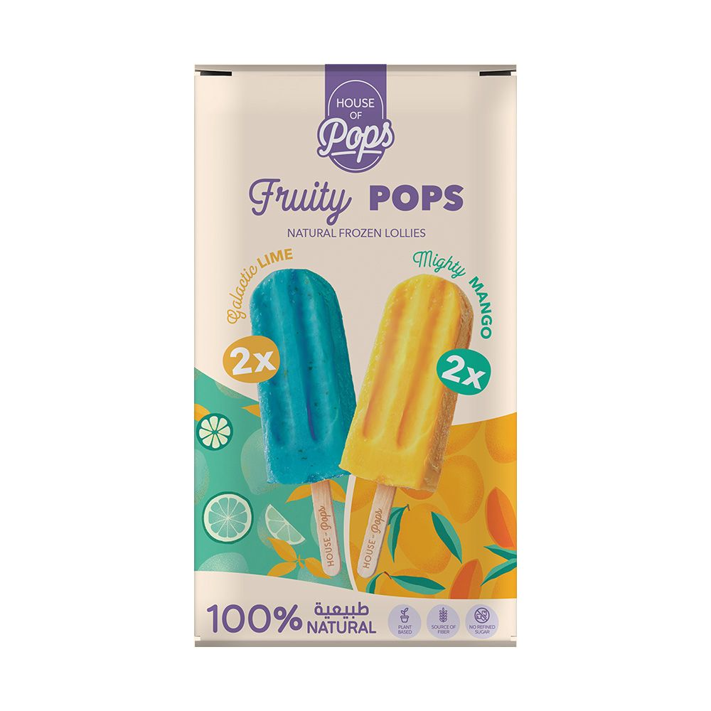 Buy House of Pops Fruity Pops Ice Cream Sticks, 4x45ml Online in UAE