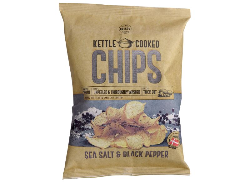 Buy Crispy Kettle Cooked Chips Seasalt & Black Pepper 150 G Online in