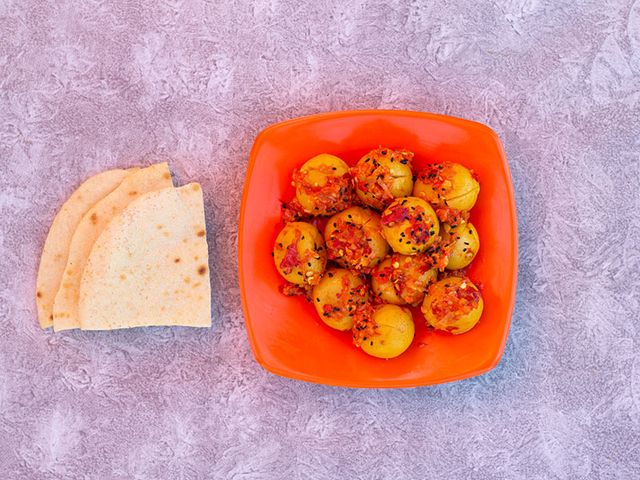 Pickled Lemons With Safflower Platter