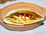 French Fries With Ketchup And Mayonnaise Sandwich