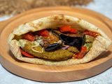 Falafel With Eggplant Sandwich