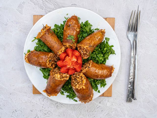 Stuffed Mombar With Rice Platter